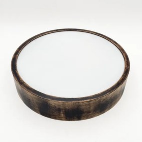 Plafoniera bagno OAK SMOKY 3xE27/15W/230V IP54 Ø37,5 cm rovere/marrone