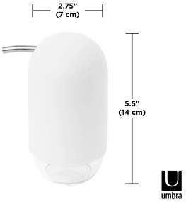 Dispenser di sapone in plastica bianca 230 ml Touch - Umbra