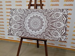 Stampa su tela – Mandala armonia su sfondo marrone