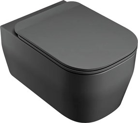 Vaso WC sospeso OLYMPIA CERAMICA tutto evo, sedile escluso P 53 x L 36 x H 42 cm nero
