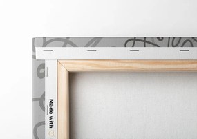 Quadro su tela – Ornamento circolare grigio