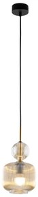 Lampada a sospensione con cavo SOPHIA 1xE14/10W/230V nero/beige fumé