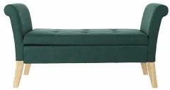 Panca DKD Home Decor 8424001795512 Naturale Legno Poliestere Verde (130 x 44 x 69 cm)
