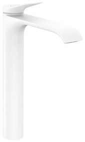 Rubinetto per lavabo getto a cascata d'acqua Vivenis bianco verniciato opaco HANSGROHE H 33.7 cm