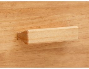 Cassettiera in legno di pino con ante in rattan , larghezza 90 cm Jolene - Støraa