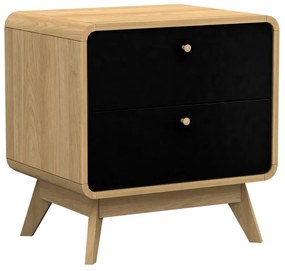 Comodino nero in rovere Cassie - Støraa