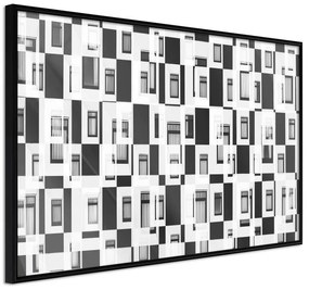 Poster  Modern Public Housing  Cornice Quadri Cornice nera, Larghezza x Altezza Home decor 45x30