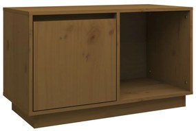 Mobile tv miele 74x35x44 cm in legno massello di pino