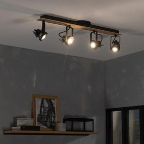 Faretto decorativo senza fonte luminosa TECHNIC in ferro nero GU10 INSPIRE 4 luci