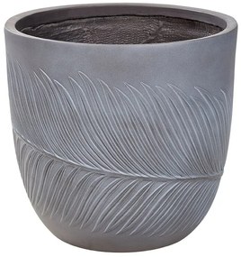 Vaso da fiori argilla grigio 42 x 42 x 40 cm FTERO Beliani