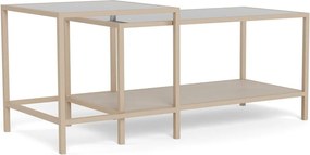 Set di tavolini da salotto grigi in acciaio 2 pz 50x90 cm Seaford – Actona