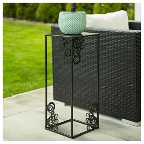 Portafiori 80x24 cm nero