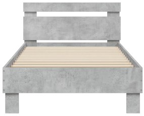 Giroletto testiera grigio cemento 90x200 cm legno multistrato