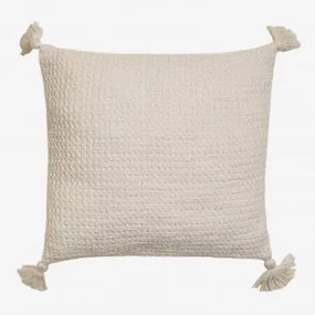 Cuscino quadrato in cotone (45x45 cm) Resnais Beige Crema - Sklum