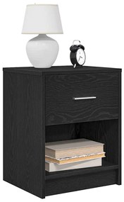 Comodino Con Cassetto Nero 40x34x50 Cm /