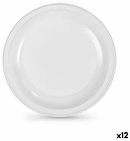 Set di piatti riutilizzabili Algon Bianco Plastica 28 x 28 x 2 cm (24 Unità)