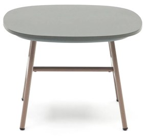 Kave Home - Tavolino Bramant in acciaio finitura malva 60 x 60 cm