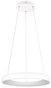 Lampadario bianco a LED dimmerabile con paralume in metallo ø 62 cm Cardona - Trio