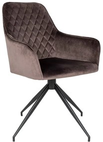 Sedia da pranzo marrone in imbottito Harbo – House Nordic