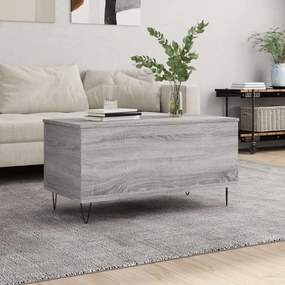 Tavolino Salotto Grigio Sonoma 90x44,5x45 Cm Legno Multistrato /