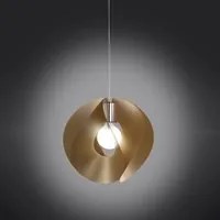 Sospensione Moderna A 1 Luce Atom In Polilux Oro D54 Made In Italy