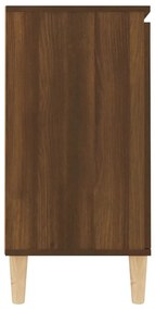 Credenza rovere marrone 103,5x35x70 cm in legno ingegnerizzato