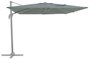 Ombrellone decentrato grigio AURA NATERIAL L 298 x 286 cm con telo verde