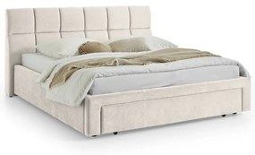 Letto matrimoniale imbottito beige rete non inclusa 180x200 cm Canyon – Meise Möbel