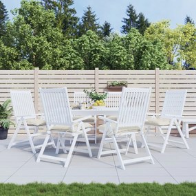 Cuscini Per Sedia 6 Pz Bianco Crema 50x50x7cm İn Tessuto Oxford /
