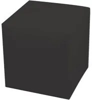 Pouf Poggiapiedi 42x42x44 cm in Similpelle Avalli Cubo Grigio Scuro