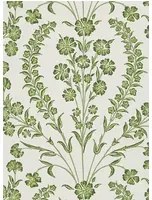 Nina Campbell Carta da parati Chelwood - Green/ Ivory