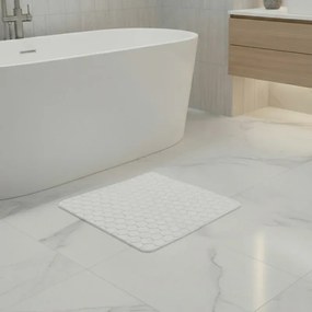 Tappeto bagno antiscivolo bianco 54x54 cm Maya