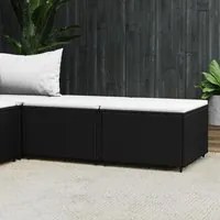 Poggiapiedi da Giardino con Cuscini in Polyrattan Nerocod mxl 130047