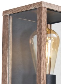 Lampada da parete industriale stampa legno 26 cm IP44 - Charlois