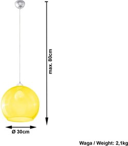 Apparecchio da soffitto giallo Bilbao - Sollux