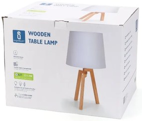 Aigostar - Lampada da tavolo in legno di pino 1xE27/60W/230V