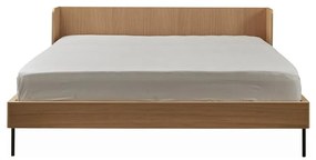 Letto matrimoniale colore naturale in rovere 180x200 cm Wrap - Bonami Selection