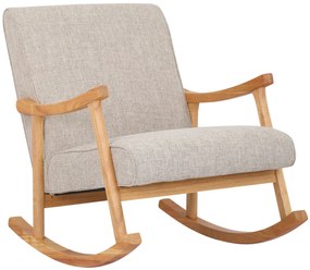 Poltrona A Dondolo Morelia İn Tessuto: Comfort Ed Eleganza İn Un Design Raffinato / Creme