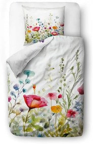 Biancheria da letto singola in cotone sateen 140x200 cm Watercolour Flowers - Butter Kings