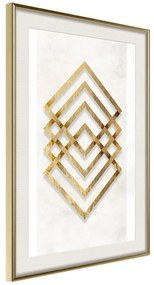 Poster  Golden Inlay  Cornice Quadri Cornice d'oro con passe-partout, Larghezza x Altezza Home decor 20x30