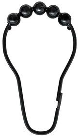 Ganci neri per tenda da doccia in set da 10 pezzi Aqua - Mette Ditmer Denmark