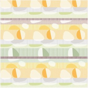 Tovaglia jacquard con rivestimento acrilico Mille Galets Terre Cuite