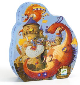 Puzzle - Cavaliere e drago - 54 pezzi