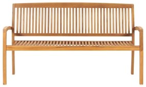 Panchina da Giardino Impilabile e Cuscino 159cm Teak Massello