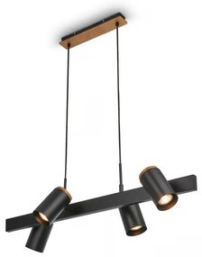 Briloner 4059045 - Lampadario a cavo ERA 4xGU10/10W/230V nero