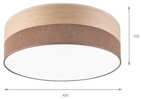 Plafoniera LED SIRJA WOOD LED/36W/230V diametro 45 cm marrone/quercia
