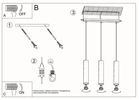 Lampada a Sospensione 3xGU10 in Legno LINO 3