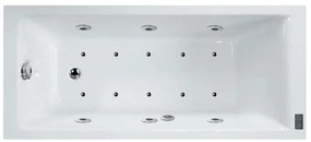 Vasca idromassaggio rettangolare Galaxy DS Confort,bianco ,160, 160 cm, 16 bocchette, SANYCCES