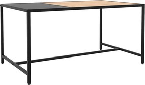 Tavolino in nero-naturale 60x100 cm Altino - Unique Furniture