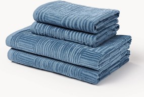 Set di asciugamani in velluto Petra, varie misure